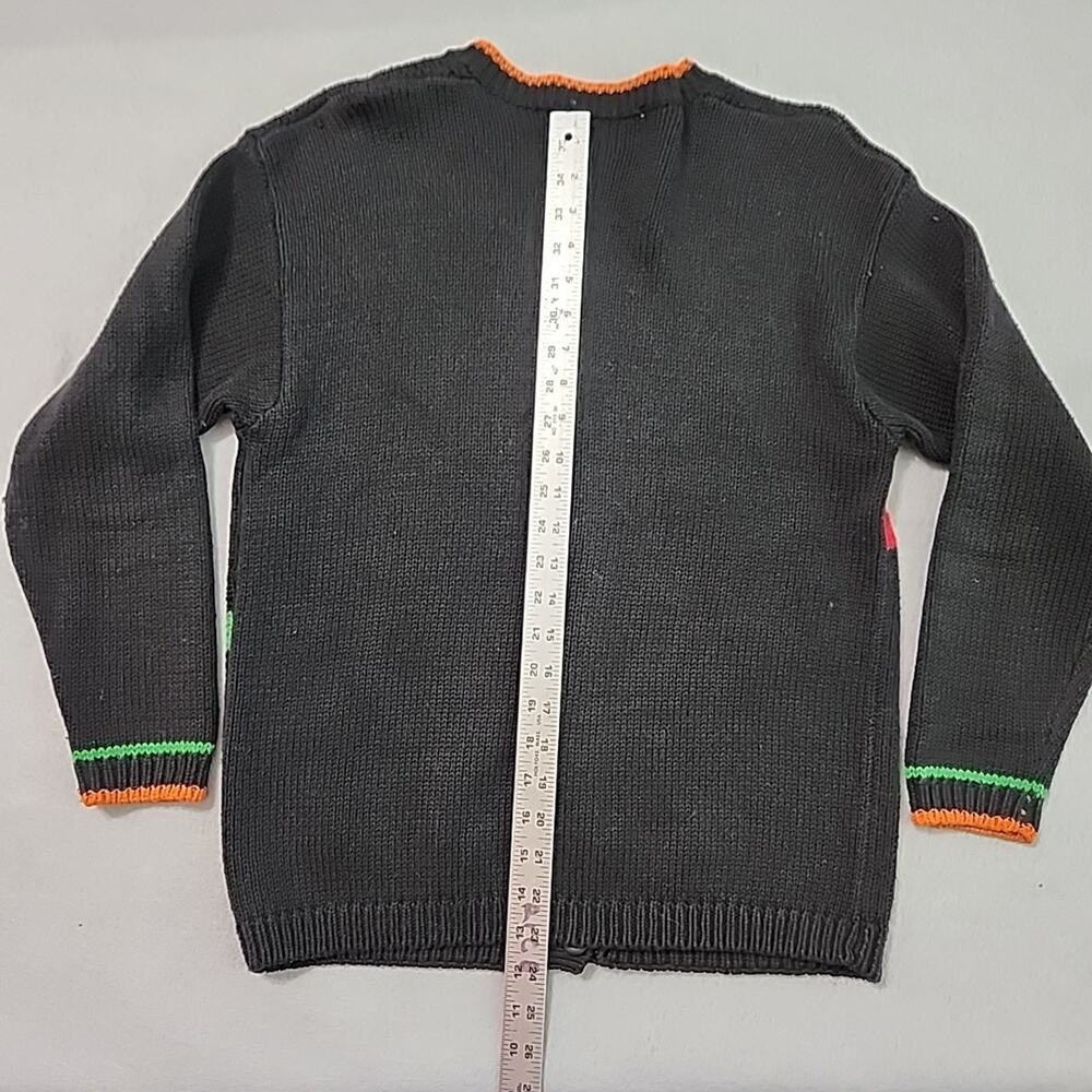 Alexandra Bartlett M Halloween Cardigan Sweater Trick or Treat Pumpkin Candy - Picture 12 of 15